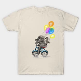 Balloon-Bearing, Bicycling Baboons T-Shirt